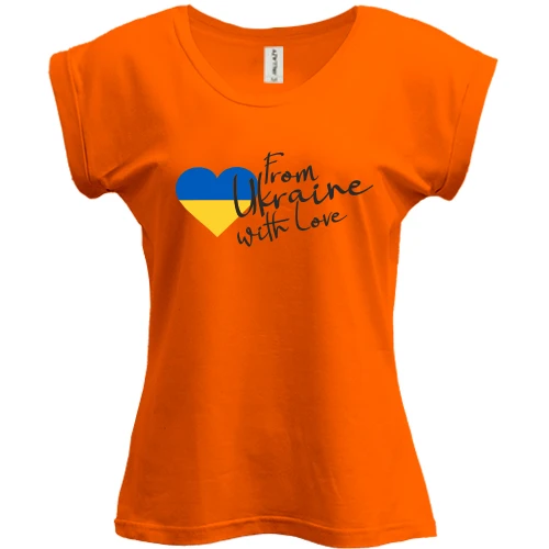 Футболка женская PANI, Оранжевый, "From Ukraine with Love"