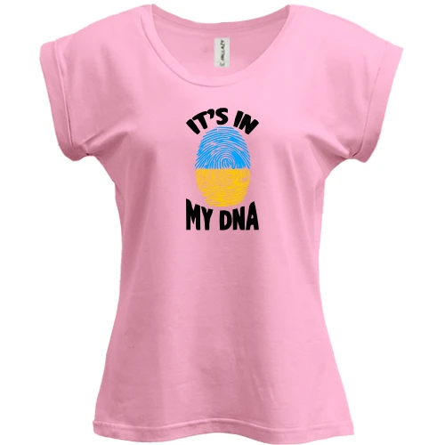 Футболка женская PANI, Красный, с принтом "it's in my DNA"