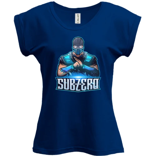 Футболка женская PANI, Синий, Mortal Kombat Subzero
