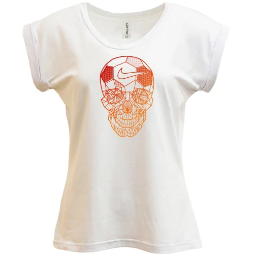 Футболка женская PANI, Белый, "Nike skull"