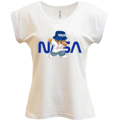 Футболка женская PANI с медвеженком "NASA"