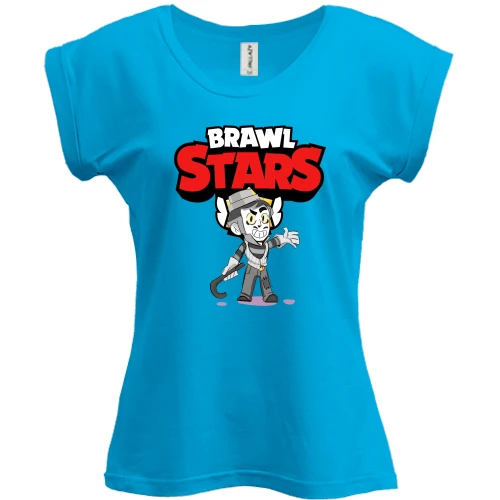 Футболка женская PANI, Синий, Brawl Stars с Греем