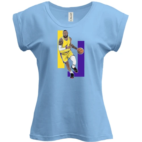 Футболка женская PANI, Синий, с Леброн Джеймс (LeBron James)