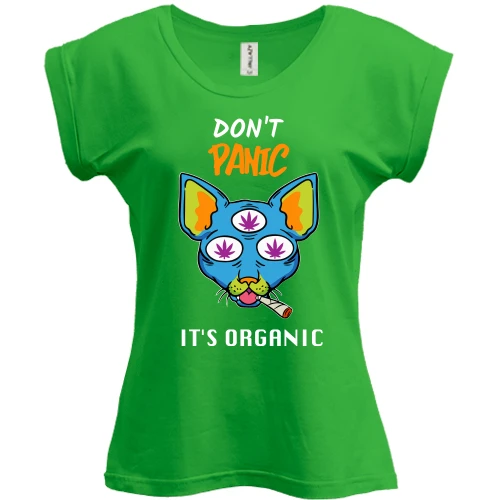 Футболка женская PANI "Don`t panic it`s organic"