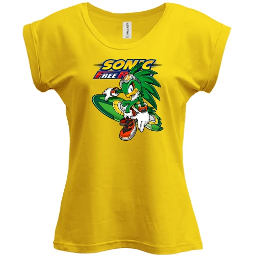 Футболка женская PANI, Желтый, "SONIC Free run"