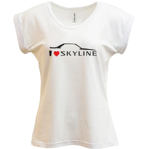Футболка женская PANI, Белый, я люблю Skyline