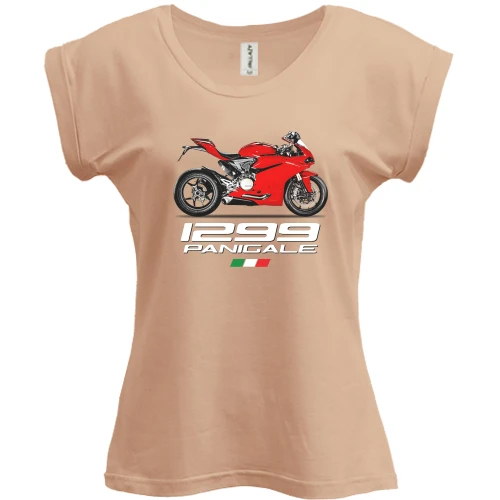 Футболка женская PANI с мотоциклом "Ducati1299 Panigale"