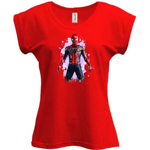 Футболка жіноча PANI, Червоний, з Людиною-павуком Iron Spider