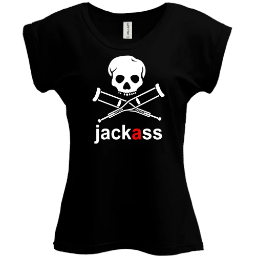 Футболка женская PANI, Черный, Jackass (Чудаки)