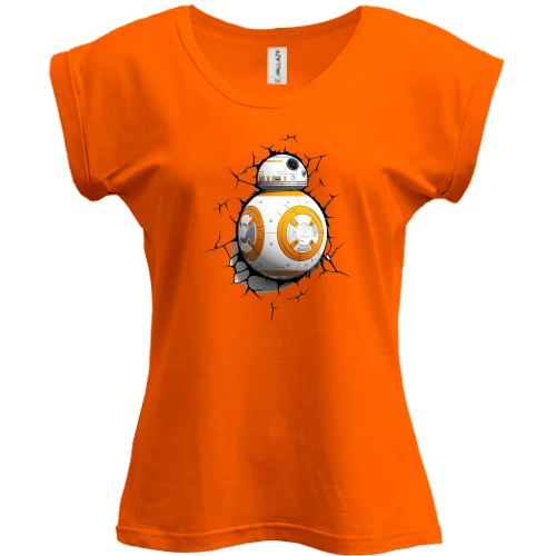 Футболка женская PANI "BB-8 в стене"