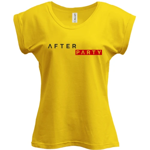 Футболка женская PANI, желтый, "After Party"