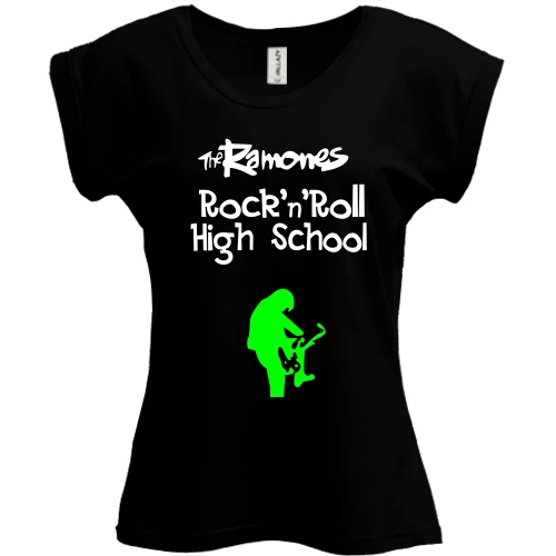 Футболка женская PANI, Черный, High School Rock'n'Roll