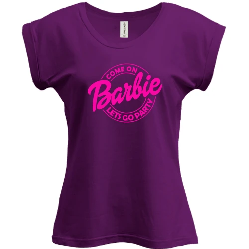 Футболка женская PANI, Фиолетовый, Barbie"Lets go party"