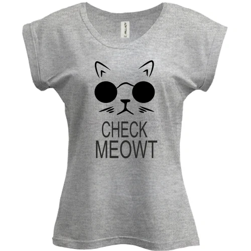 Футболка женская PANI check meowt