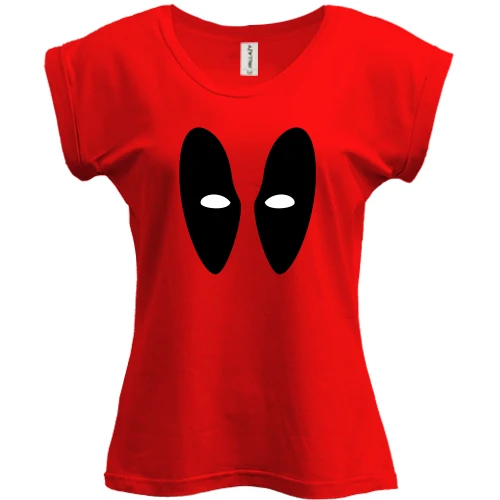 Футболка женская PANI, Красный, Deadpool (глаза)