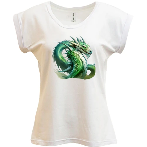 Футболка женская PANI, Белый, Green Dragon Art
