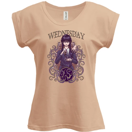 Футболка женская PANI Wednesday с Уэнсдэй и Вещью