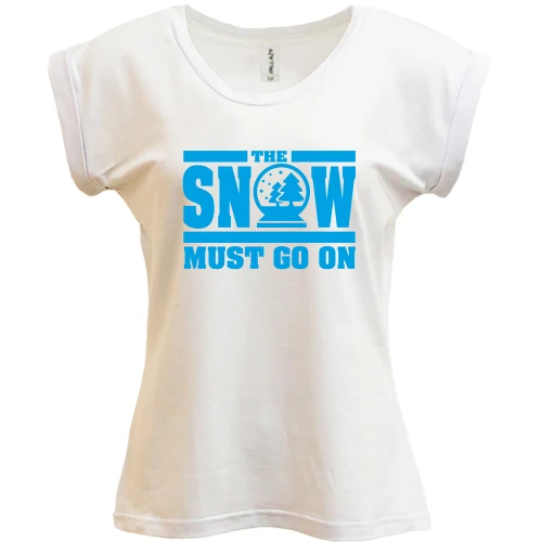 Футболка женская PANI, Белый, Snow must go on