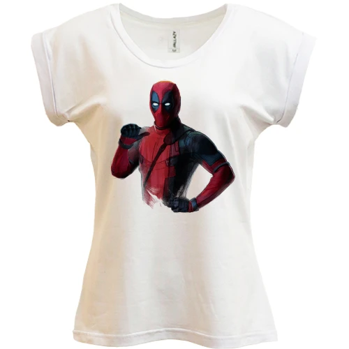 Футболка женская PANI, белый, Deadpool (2)