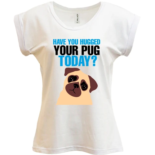 Футболка женская PANI Hug your pug
