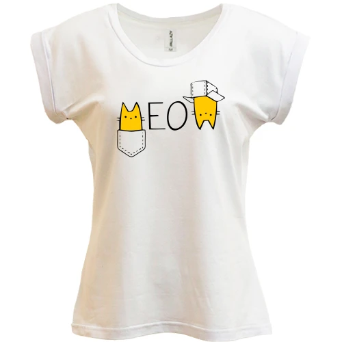 Футболка жіноча PANI, Білий, MEOW