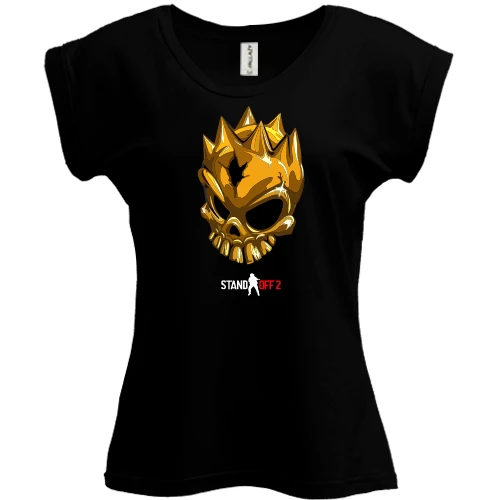 Футболка женская PANI, Черный, STANDOFF 2 Gold Skull