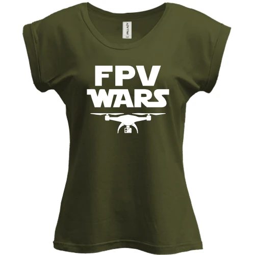 Футболка женская PANI, Хаки, "FPV Wars"
