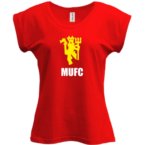Футболка жіноча PANI, Червоний, MU FC devil