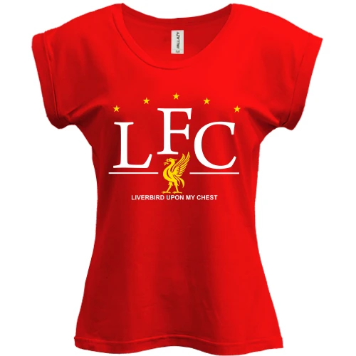 Футболка жіноча PANI, Червоний, LFC 5 зірок