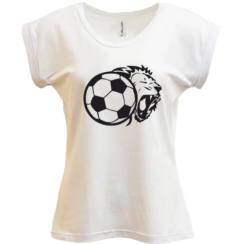 Футболка женская PANI, Белый, lion football