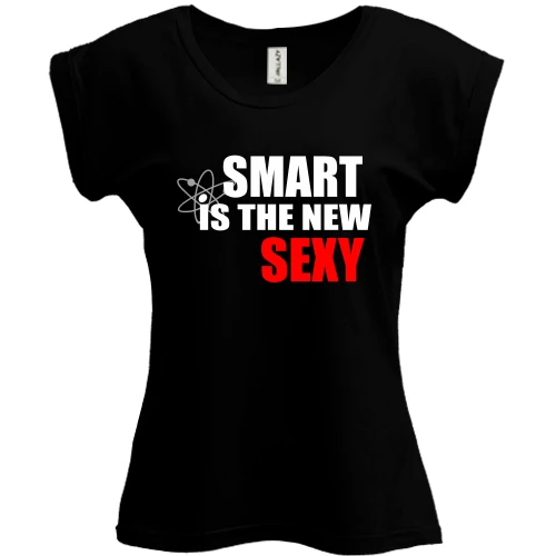 Футболка женская PANI, Черный, Smart is the new sexy