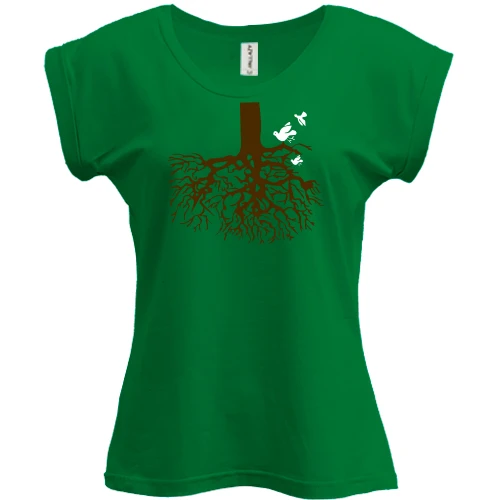 Футболка женская PANI, Зеленый, Леонарда Fly Lower Tee