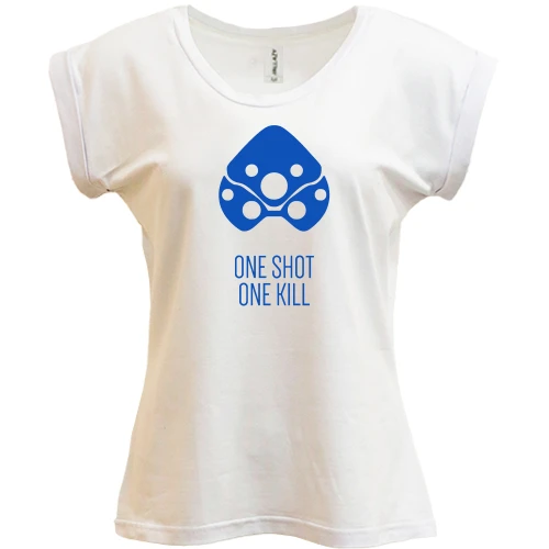 Футболка женская PANI, Белый, One Shot - One Kill