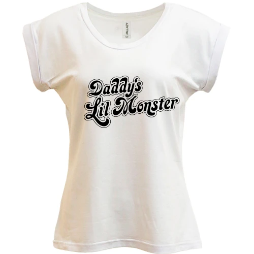 Футболка женская PANI, Белый, Харли Квинн Daddy's Lil Monster