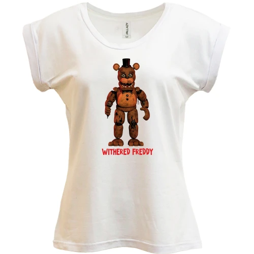 Футболка жіноча PANI, Білий, Five Nights at Freddy’s (Withered Freddy)