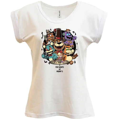 Футболка женская PANI, Белый, FNAF Band