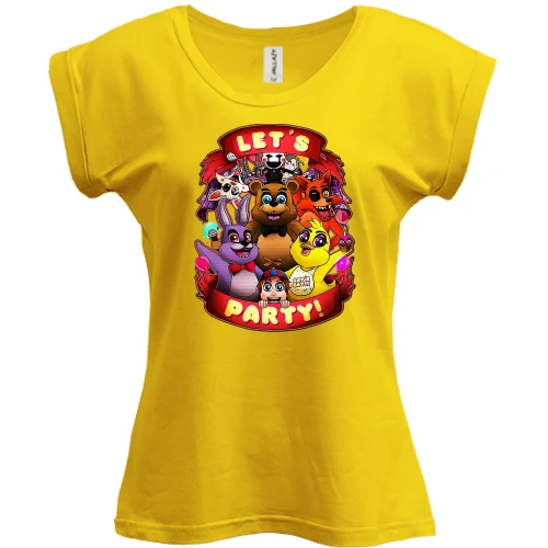 Футболка женская PANI, Желтый, Let`s Party (FNAF)