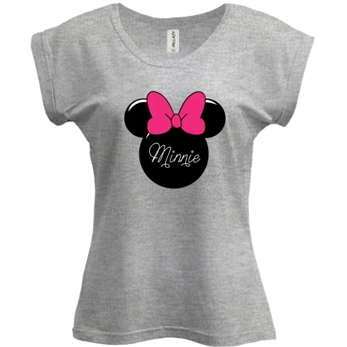 Футболка женская PANI, серый меланж, Minie Mouse (6)