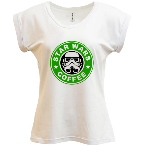 Футболка женская PANI, Белый, StarWars coffee