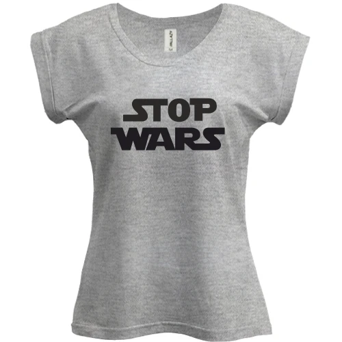 Футболка женская PANI, красный, Stop wars