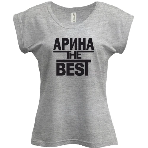 Футболка женская PANI, серый меланж, Арина the BEST