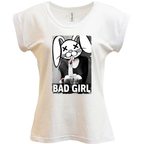 Футболка женская PANI, Белый, Swag Bad girl