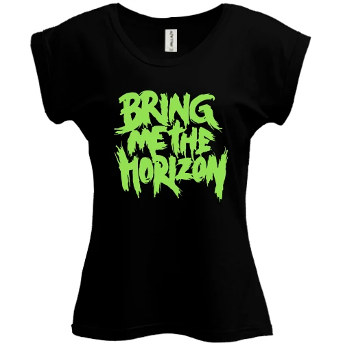 Футболка женская PANI, Черный, Bring me the horizon green