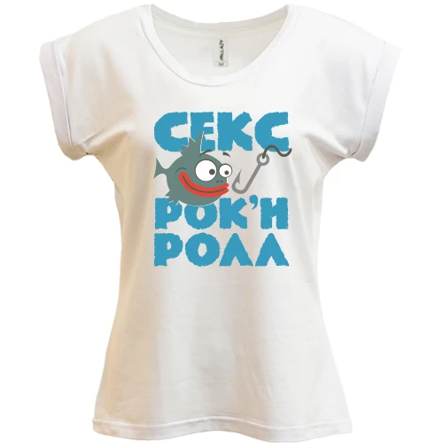 Футболка жіноча PANI Секс, рибалка і рок-н-рол