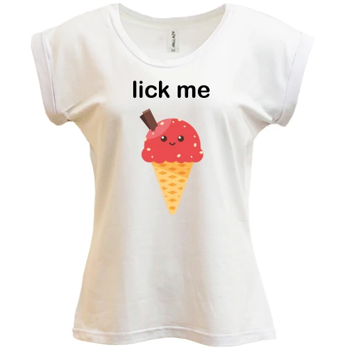 Футболка женская PANI, Белый, Lick me