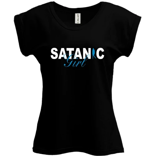 Футболка жіноча PANI, Чорний, satanik girl