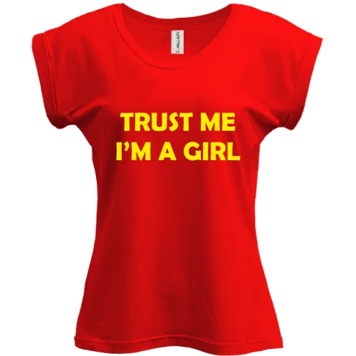 Футболка женская PANI, Красный, Trust Me I`m A Girl