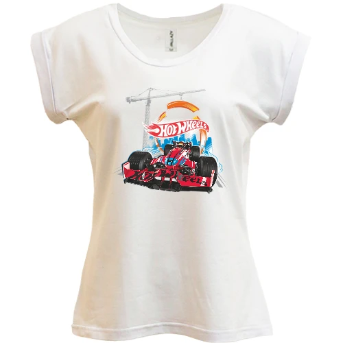 Футболка женская PANI, белый, Hot Wheels