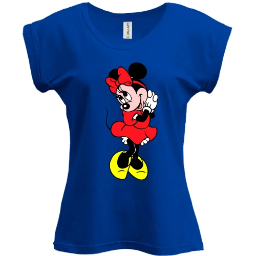 Футболка женская PANI, серый меланж, Minie Mouse
