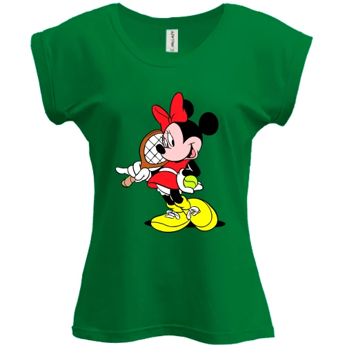 Футболка жіноча PANI, Чорний, Minnie Mouse теніс 2